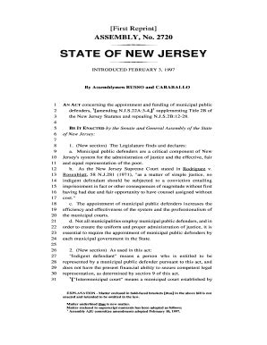 Fillable Online Njleg State Nj A R Nj Legislature Fax Email