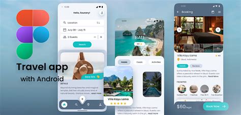 Free Figma Android Travel App Template