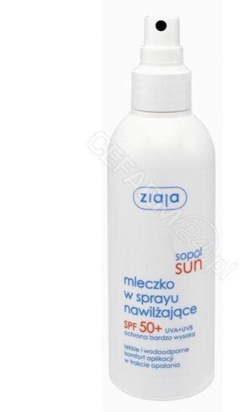 Ziaja Sopot Sun mleczko w sprayu nawilżające SPF50 170 ml Ceny i