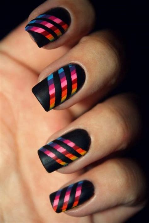 Striped Nail Art Ideas