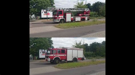 HLF 16 46 01 Und DLK 16 33 01 Der Freiwilligen Feuerwehr Halle