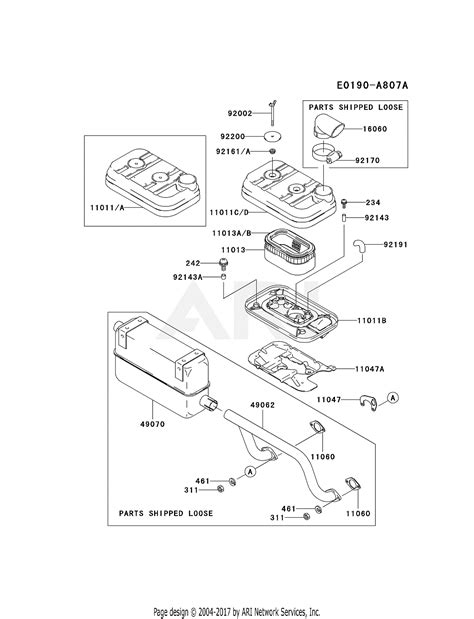 Kawasaki Fd620d As19 4 Stroke Engine Fd620d Parts Diagram For Air Filter Muffler