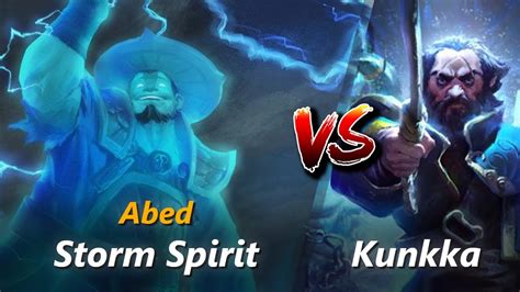 How To Storm Spirit Mid Vs Kunkka Feat Abed First Minutes Youtube