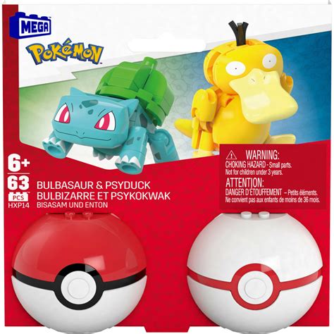 Mega Bloks Mattel MEGA Pokémon Poké Ball Bulbasaur and Psyduck