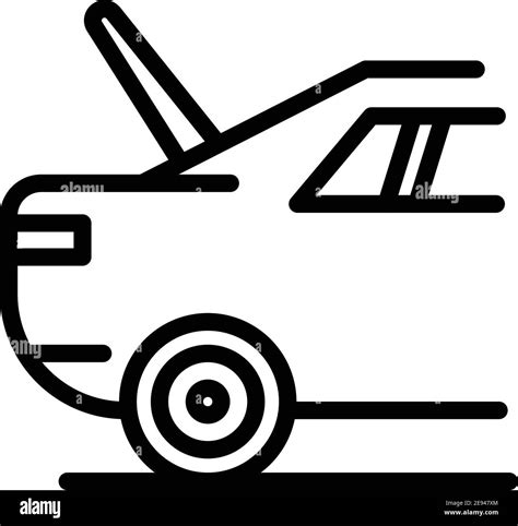 Car With Open Trunk Icon Outline Car With Open Trunk Vector Icon For