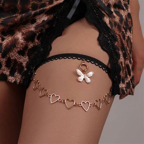 Body Chain Jewelry Butterfly Butterfly Body Accessories Leg Chain