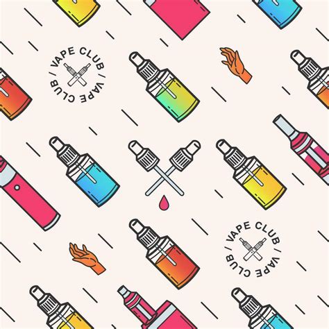 Vape seamless pattern. Background with e-cigarettes. 32968178 Vector ...