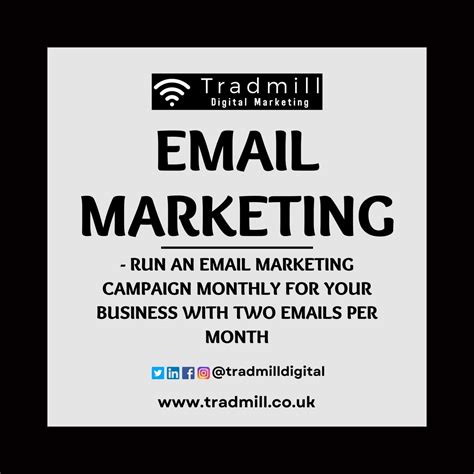 Email Marketing - 2 Emails Per Month | Tradmill Digital Marketing
