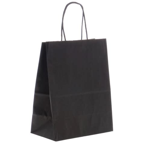 Matte Black Kraft Paper Shopping Bag 8 L X 4 3 4 D X 10 1 2 H