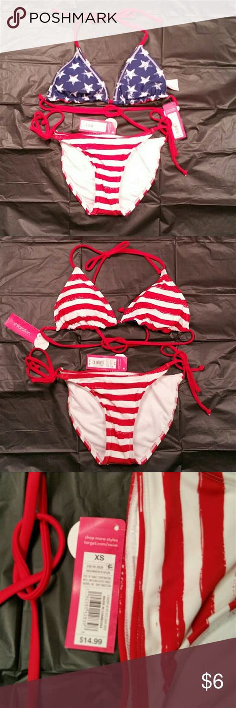 Xhilaration Usa Flag Reversible Bikini Nwt Xhilaration American Flag