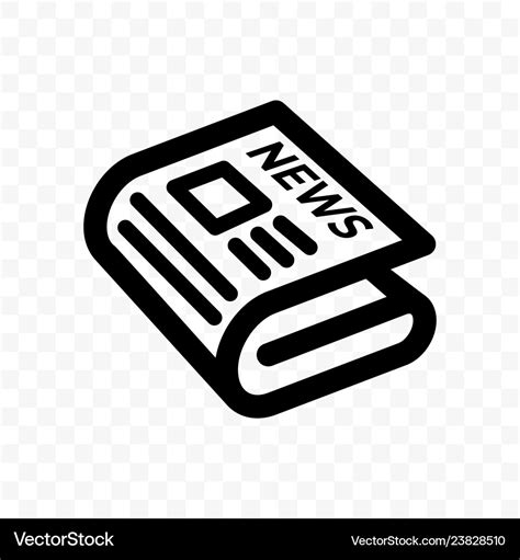 Newspaper news line icon linear app Royalty Free Vector