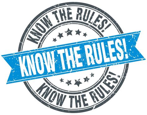 Know The Rules Stamp Stock Vector Illustration Of Rule 120830494