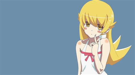 Illustration Cosplay Simple Background Long Hair Monogatari Series