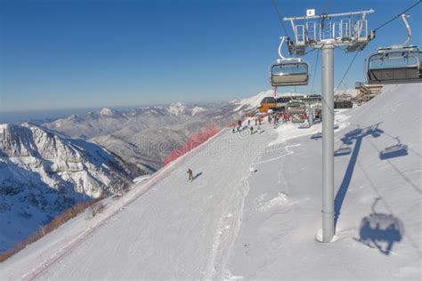 Ski Resort Krasnaya Polyana Sochi Russia Stock Image Image Of