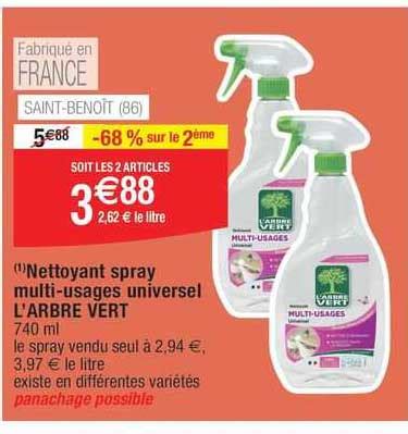 Promo Nettoyant Spray Multi Usages Universel L Arbre Vert Chez Migros