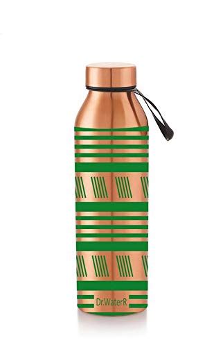 Dr Waterr Copper Bottle Ml Designer Series Green Ribbes Amazon