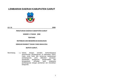 PDF LEMBARAN DAERAH KABUPATEN GARUT Ditjenpp Kemenkumham Go Id