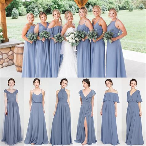 Classic Dusty Blue Wedding Color Ideas And Bridesmaid Dresses Tulle