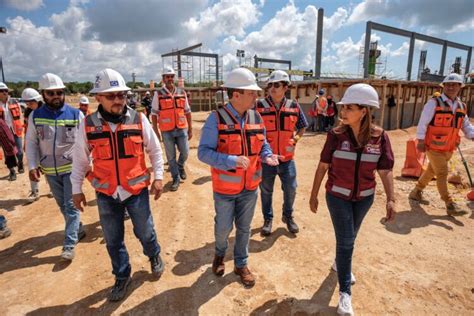 Mara Lezama supervisa estación Cancún Aeropuerto del Tren Maya