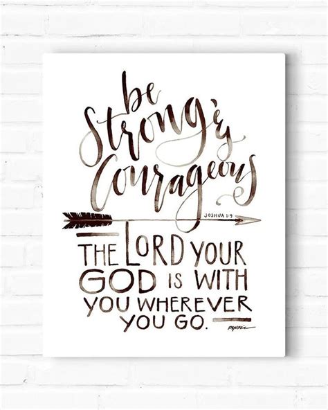 Be Strong And Courageous Canvas Be Strong And Courageous Christian