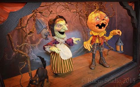 Rucus Studio Artwork Whimsical Halloween Halloween Folk Art