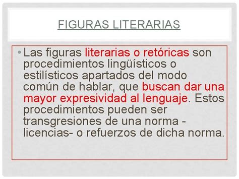 FIGURAS LITERARIAS QUE EL VERSO SEA COMO UNA