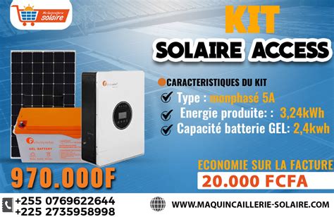 KIT SOLAIRE ACCESS MONOPHASE 5A Ma Quincaillerie Solaire