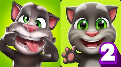 My Talking Tom Vs My Talking Tom 2 Android Gameplay Youtube