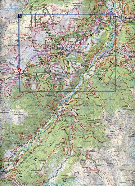 KOMPASS Wanderkarte 42 Landeck Nauders Samnaungruppe 1 50 000 Buch