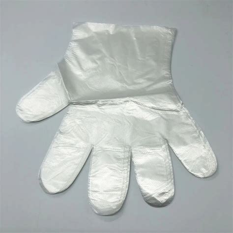 Disposable Poly Hdpe Pe Plastic Hand Gloves Clear Color Powder Free