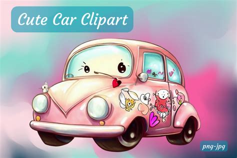 Cute Car Clipart Graphic by Graphics XT · Creative Fabrica