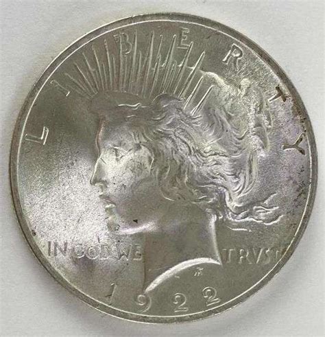 1922 P Peace Silver Dollar Matthew Bullock Auctioneers