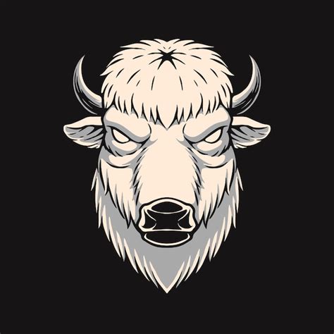 Premium Vector Bison Head Illustration