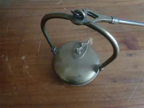 Ancienne Lampe Huile Suspendre En Cuivre Jaune De Navire Rare