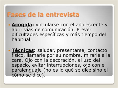 Ppt La Entrevista Con El Adolescente Powerpoint Presentation Free