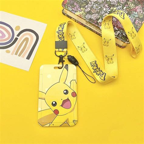 Cartoon Pokemon Pikachu Card Holder Unisex Students Card Holder With