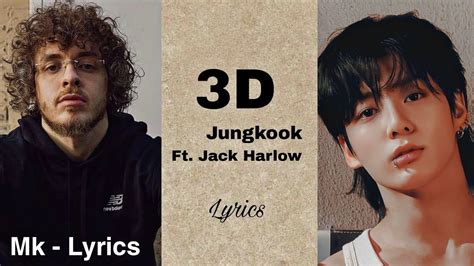 Jungkook Ft Jack Harlow 3d Lyrics Youtube