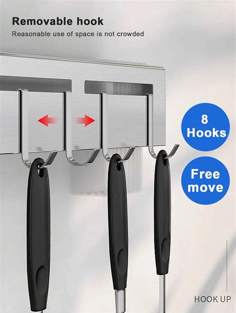 15 7In Stainless Steel Knife Storage Rack Punch Free Wall Mounted