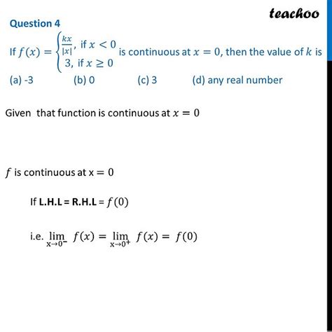 Mcq If Fx Kxx X