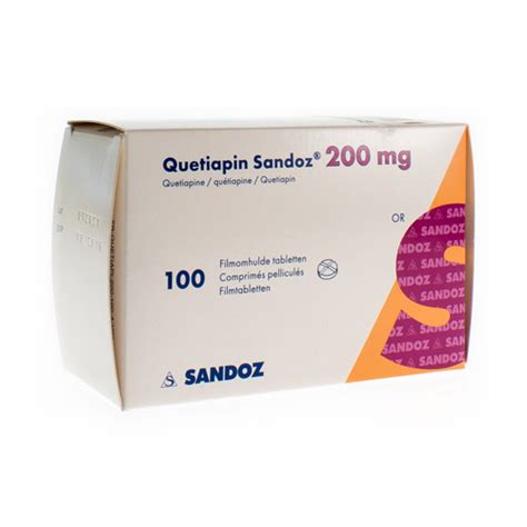 QUETIAPIN SANDOZ FILMOMH TABL 100 X 200 MG Apotheek Bakelants