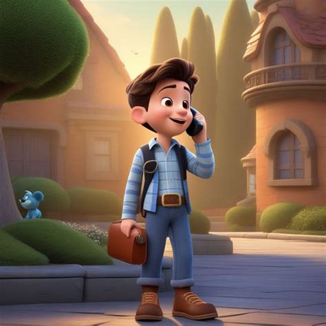 Disney Pixar Style 3d Boy Talking On The Phone By Umut Tonguc Playground