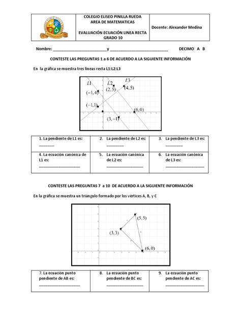 Pdf Evaluaci N De Geometria Analitica Recta Dokumen Tips