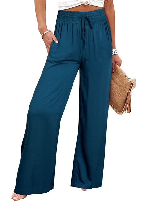 Evaless Wide Leg Pants For Women Wide Leg Linen Pants Drawstring High