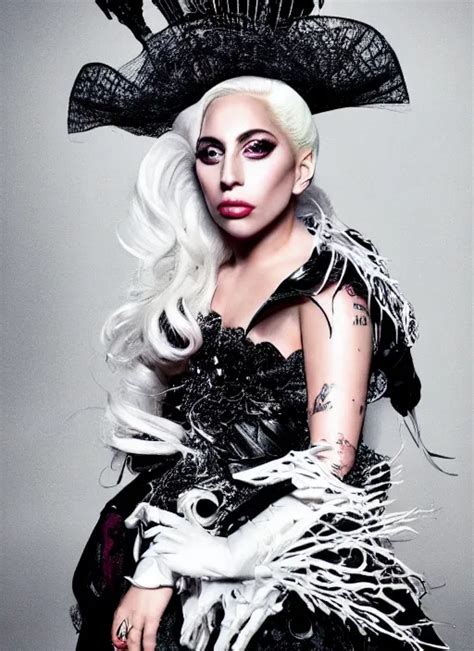 Lady Gaga Styled By Nick Knight Posing Photohoot As A Stable