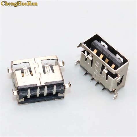 ChengHaoRan Conector USB 2 0 De Cuerpo Corto 10mm 4 Pines 90 Grados