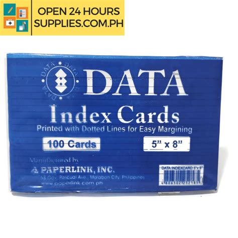 Index Card (Data) 5x8 inches 100 Sheets - Supplies 24/7 Delivery