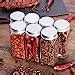 Bestonzon 12 Piece Spice Jars Glasses 120 Ml Square Spice Shaker Empty