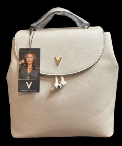 New Vanessa Williams Lush Collection Backpack Bag Off White Handbag