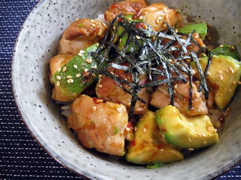 Garlic Teriyaki Chicken And Avocado Rice Bowl Hiroko S Recipes