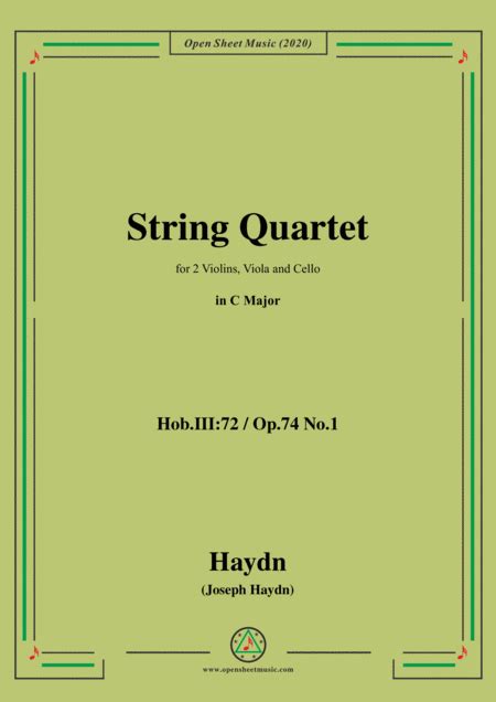 Haydn String Quartet In C Major Hob Iii Op No By Franz Joseph